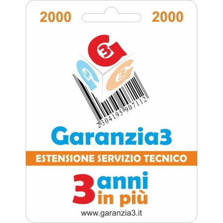 GARANZIA3 - ESTENSIONE DI GARANZIA 2000€