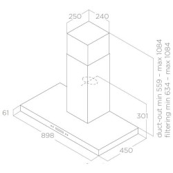 Elica SPOT PLUS LCD H6 90 - PRF0097373A