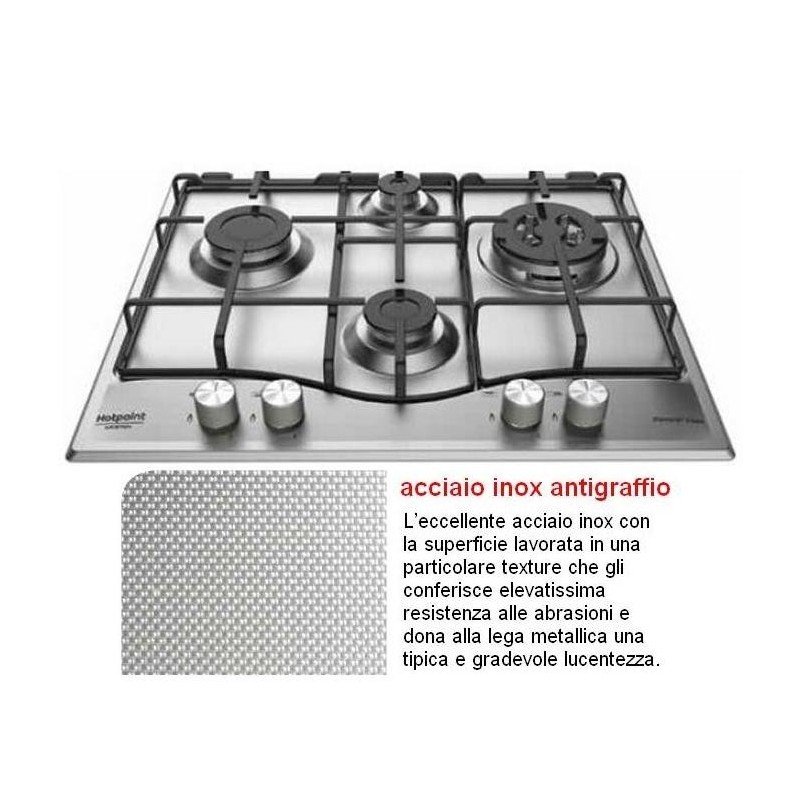 Piano Cottura 4 Fuochi a Gas 60 cm Incasso Hotpoint Ariston PCN