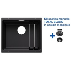 Blanco ETAGON 500-U Nero + Set Total Black 2525887