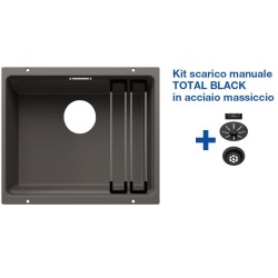 Blanco ETAGON 500-U Grigio Vulcano + Set Total Black 2527258