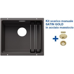 Blanco ETAGON 500-U Grigio Roccia + Set Satin Gold 3522228