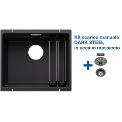 Blanco ETAGON 500-U Nero + Set Dark Steel 4525887