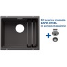 Blanco ETAGON 500-U Grigio Roccia + Set Dark Steel 4522228