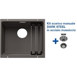 Blanco ETAGON 500-U Grigio Vulcano + Set Dark Steel 4527258