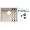 Blanco ETAGON 500-U Soft White + Set Dark Steel 4527075