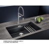 Blanco ETAGON 700-U Grigio Roccia + Set Total Black - 2525168