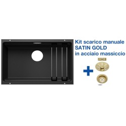 Blanco ETAGON 700-U Antracite + Set Satin Gold 3525167