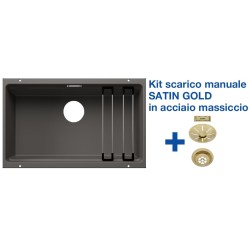 Blanco ETAGON 700-U Grigio Vulcano + Set Satin Gold 3527261