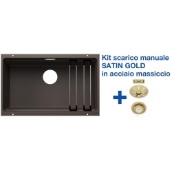 Blanco ETAGON 700-U Caffè + Set Satin Gold - 3525176