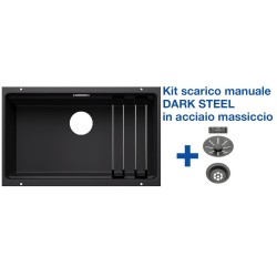 Blanco ETAGON 700-U Nero + Set Dark Steel - 4525891