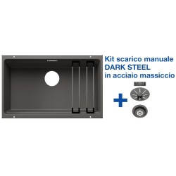 Blanco ETAGON 700-U Grigio Vulcano + Set Dark Steel 4527261