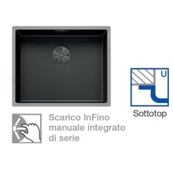 Blanco CLARON 500-U Dark Steel con Set Dark Steel 1527834