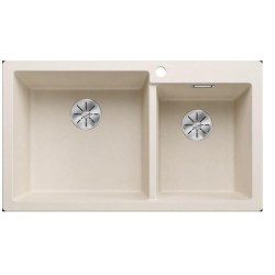 Blanco PLEON 9 Vasca Grande sinistra Soft White 1527641 con Set Stainless Steel