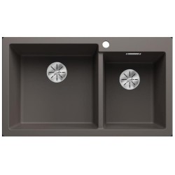 Blanco PLEON 9 Vasca Grande sinistra  Grigio Vulcano 1527639 con Set Stainless Steel