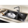 Blanco PLEON 9 Vasca Grande sinistra  Grigio Roccia 1527638 con Set Stainless Steel