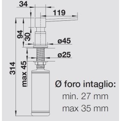 Blanco LATO Dispenser Dark Steel